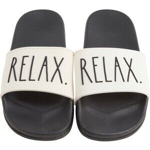 Rae Dunn Slides Size 8 Relax Beach Sandal Casual Slip On Shoes